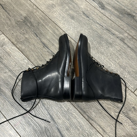 • Madewell • Women’s Kellie Combat Style Lace Up Boots Black Leather  7.5 - Picture 6 of 7